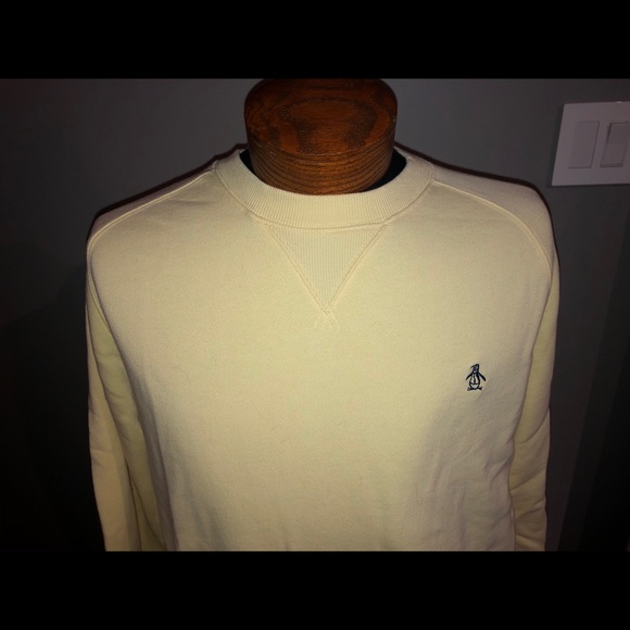 Men’s Yellow original penguin sweatshirt. size xl - Picture 2 of 9
